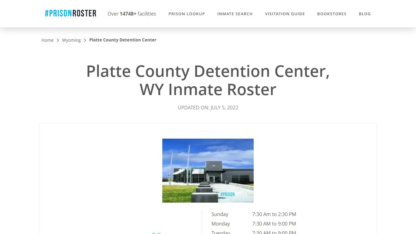 Platte County Detention Center, WY Inmate Roster