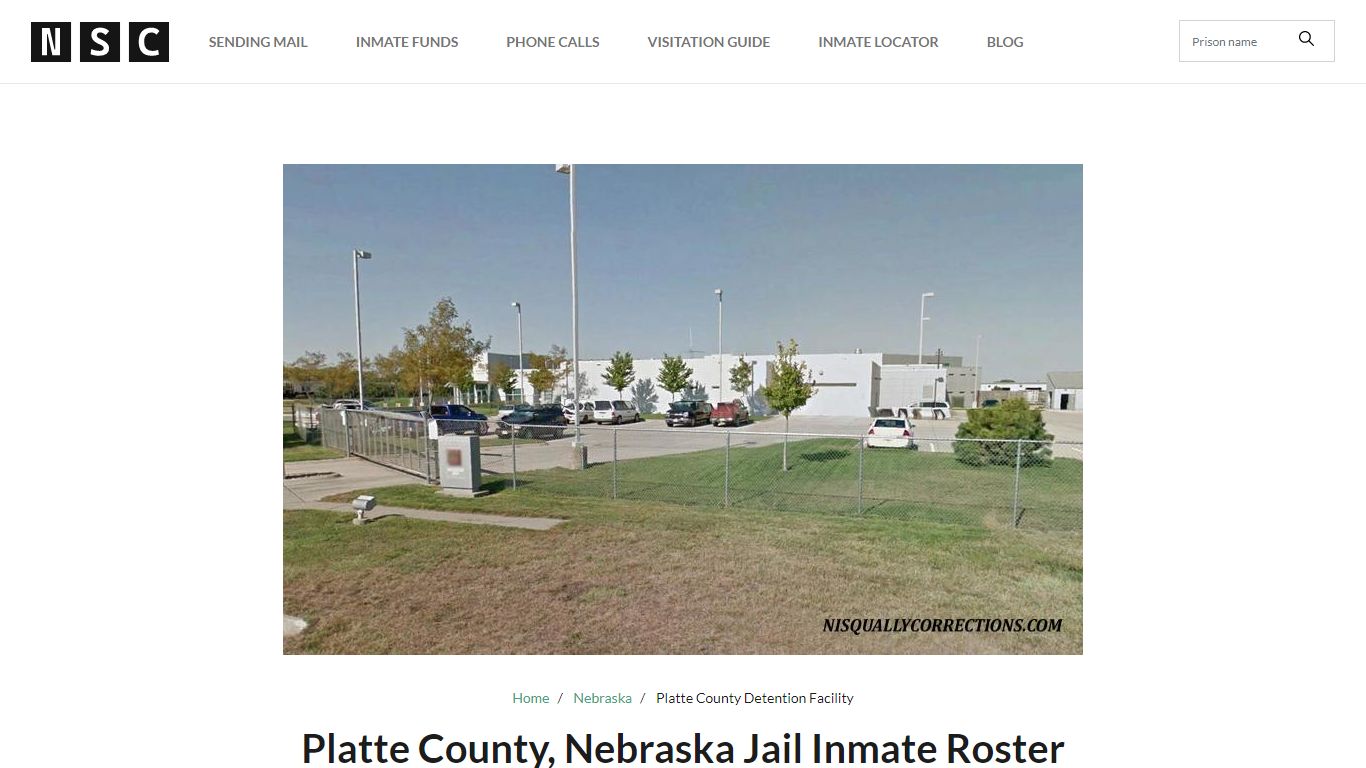Platte County, Nebraska Jail Inmate List